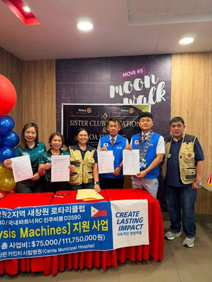 Rotary Club of Pag-asa Advances Global Grant for Hemodialysis Machines — GML photo 1